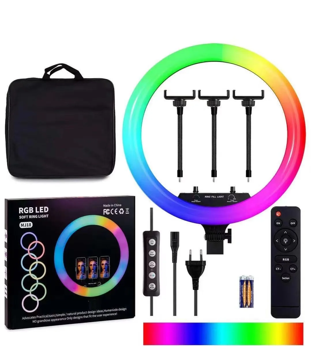 

RGB Live Streaming Fill Light Colorful Internet Celebrity Ring Light 8-Inch 10-Inch 13-Inch Ring Colorful Horse Running Light