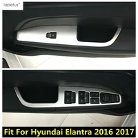 door armrest window lift glass button control switch panel cover trim for hyundai elantra 2016 2017 car accessories interior kit