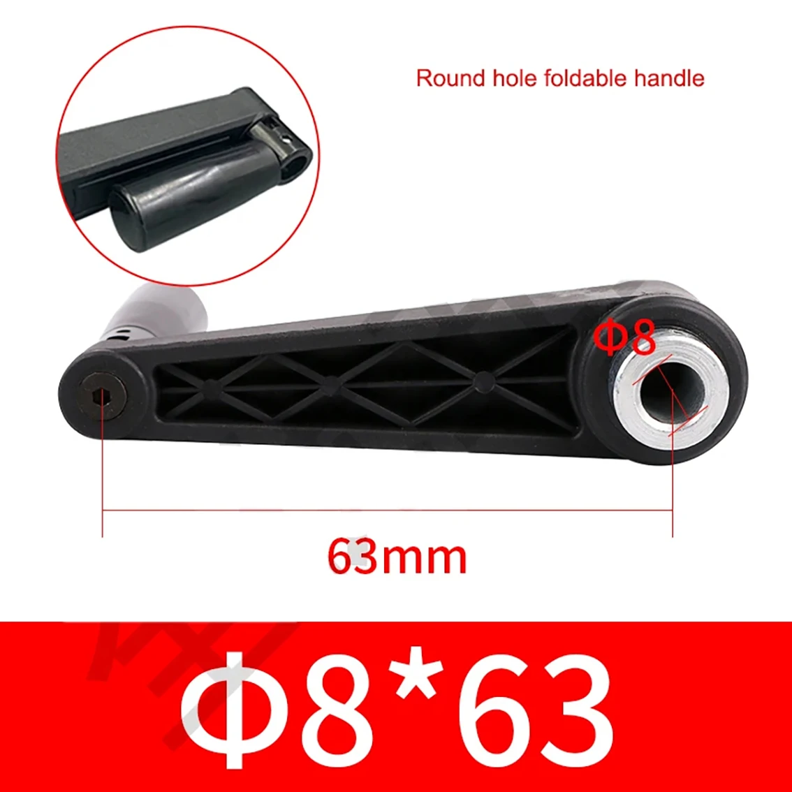 

1-3 шт. черные складные рукоятки с круглым отверстием/квадратным отверстием для токарного станка, фрезерного станка, вращающаяся ручка, длина 63-160 мм