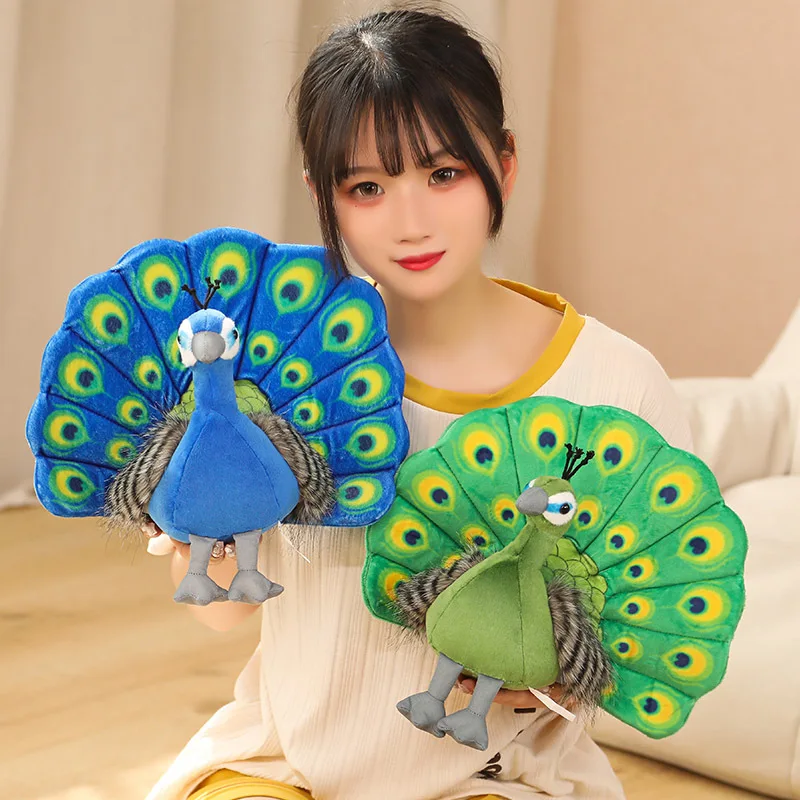 

1pc 25*30CM Simulation Peacock Plush Toy Kawaii Plush Soft Animal Peacock Toy Cute Home Birthday Christmas Decoration Gift