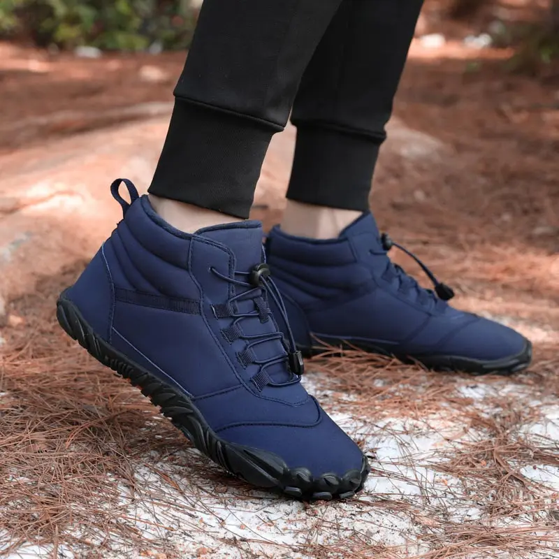 

Кроссовки мужские с защитой от холода, повседневные спортивные брендовые кеды, водонепроницаемая кожаная обувь для бега, розовые