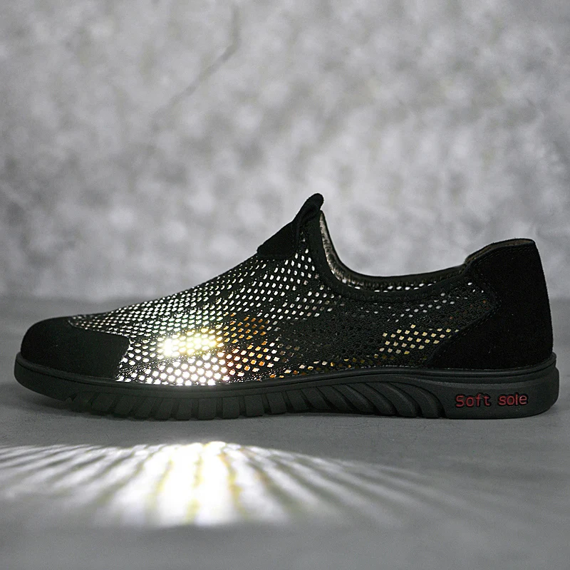 

Hiking Shoes for Man Wading Work Gym Jogging Walking Sneakers Tenis Running Shoes Outdoor Mesh Hollow Flat Men's Casual Shoes