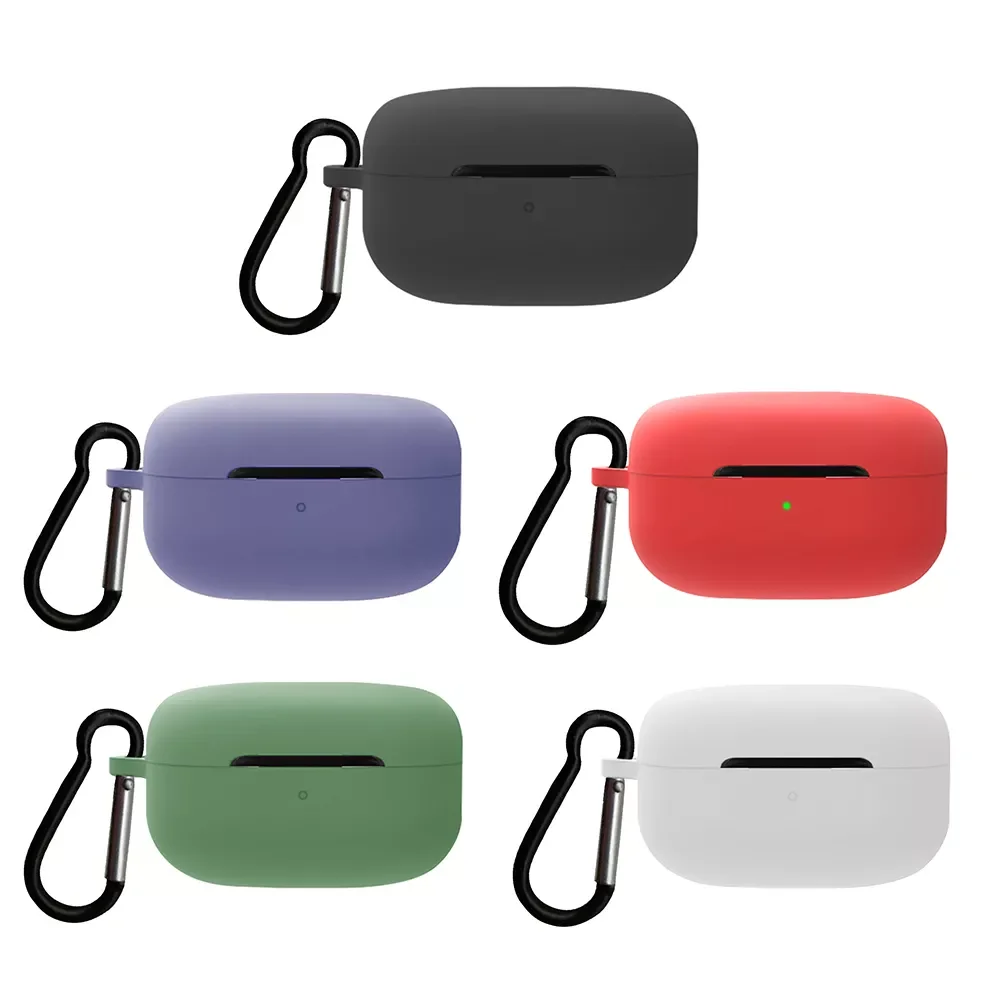 

SoundPEATS T3 Protector Cover Wireless Bluetooth Earbud Case Silica gel Solid Color Soft Shell Protective Sleeve With Hook
