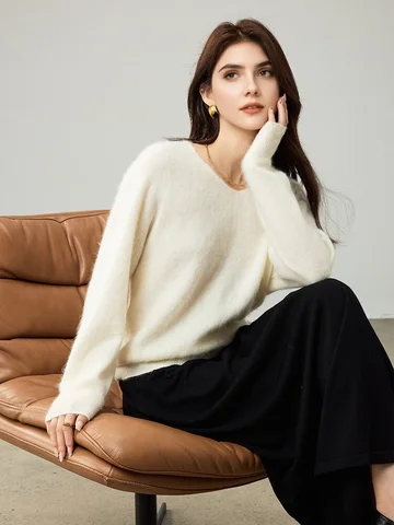 SuyaDream женские пуловеры из кашемира и шерсти хаки