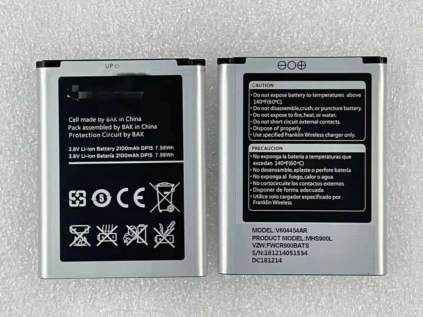 Новинка оригинальная Беспроводная батарея для фонаря MHS900L Wi-Fi V604454AR