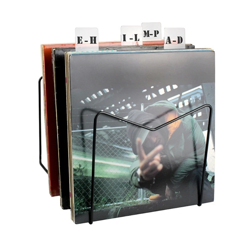 587D Vinyl Record Separator Card Vinyl Record Divider Alphabet Separator Cards  Disc Divider Tabs with Black Alphabet