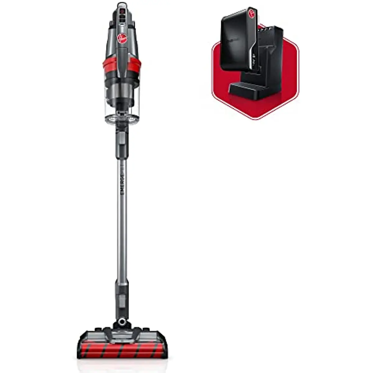 

Hoover ONEPWR Emerge Pet Cordless Lightweight Stick Vacuum with All-Terrain Dual Brush Roll Nozzle, BH53602V, Silver