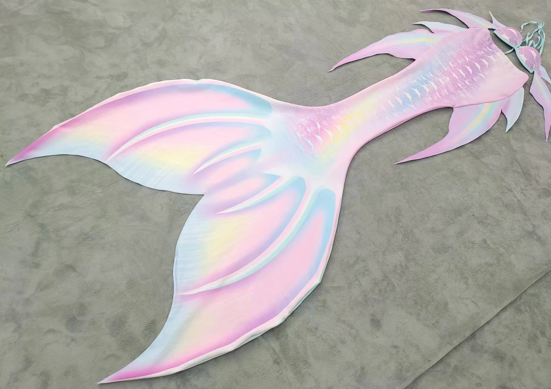 Купальник-Русалка с большим хвостом купальный костюм для взрослых и детей