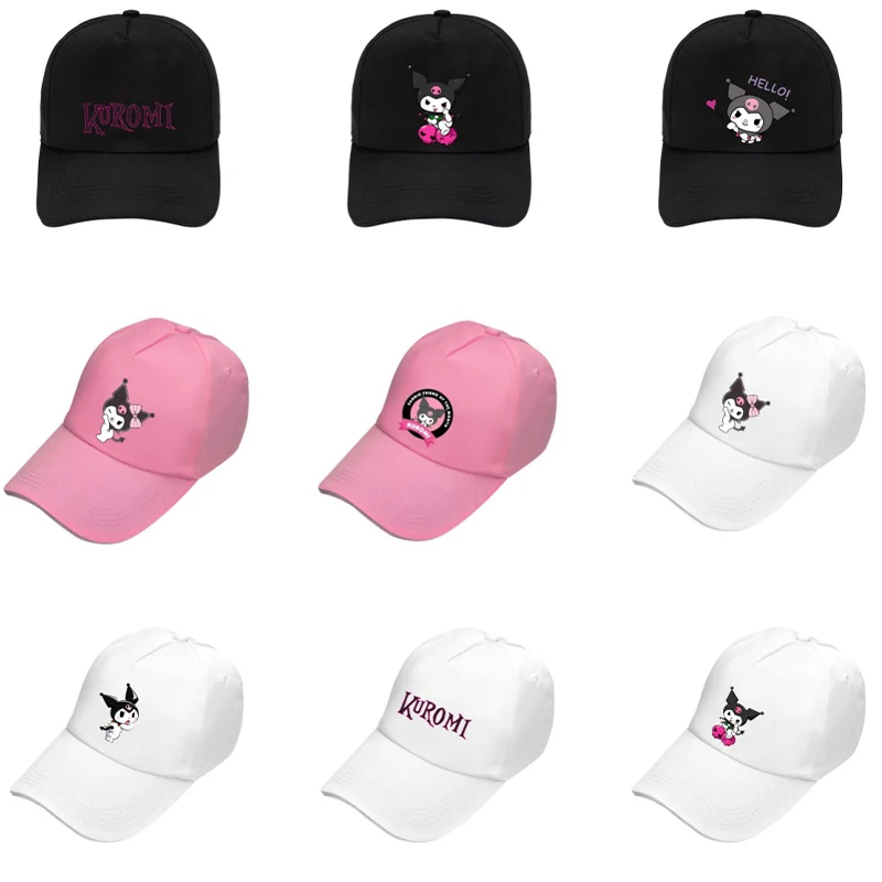 

Anime Kawaii Sanrios Kuromi Mymelody Baseball Cap Sunshade Hat Outdoor Sun Hat Trend Simple Peaked Cap Solid Color Casual Hat