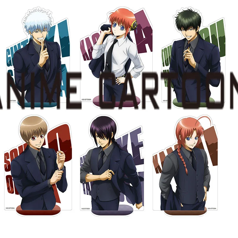 Anime Gin Tama GINTAMA Action Figure Doll Kagura Okita Sougo Hijikata Toshirou Acrylic Stand Model Plate Cosplay Toy for Gift