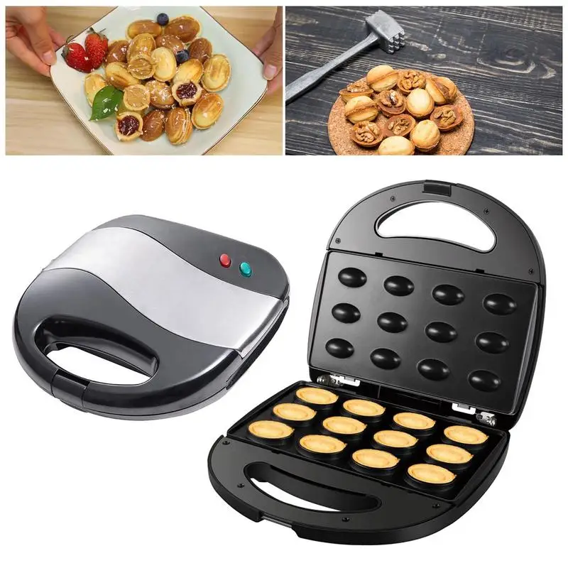 

Automatic Walnut Cake Maker Waffle Maker Non-Stick Cookie Mold With Double Sided Deep Cooking Plates For Biscuits Pastry Tools