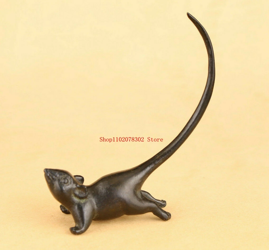 

Китайская Бронзовая мышь ручной работы, прекрасная статуя, коллекция украшений