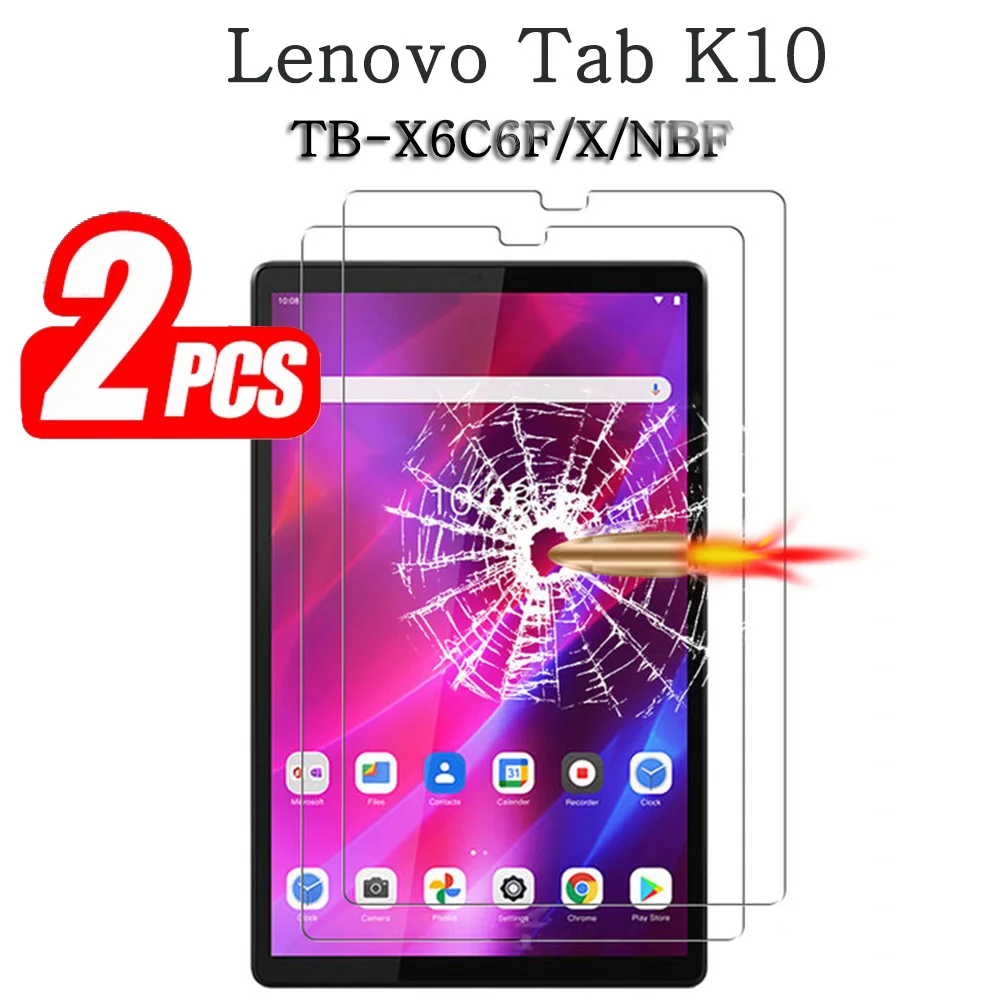 (2 упаковки) Закаленное стекло для планшета Lenovo Tab K10 10 3 ТБ-X6C6F |