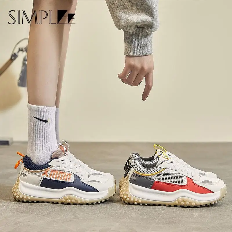 

Women Platform Sneakers Mesh Breathable Casual Shoes Student Lace Up Running Shoes Fashion Non-Slip Sport Shoes Zapatillas Mujer