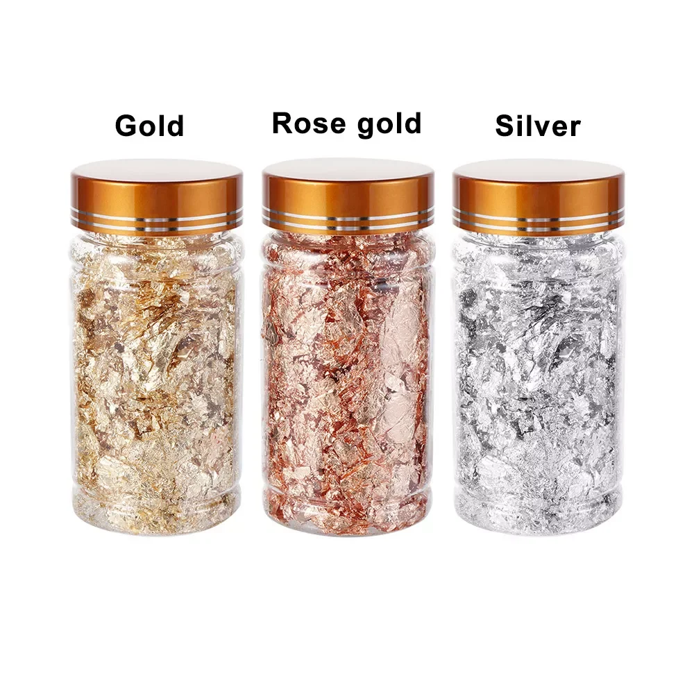 

1PCS Food Grade Genuine Gold Leaf Schabin Flakes 2g 24K Gold Decorative Dishes Chef Art Cake Decorating Tools