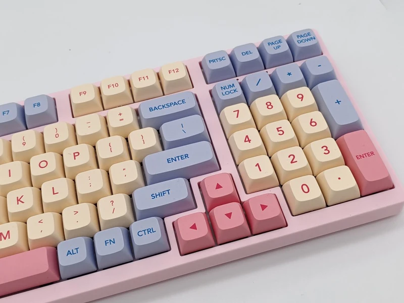 

HONSIGOGO XDA Profile PBT Keycaps for Mechanical Keyboard 132Keys/Set DIY Custom DYE-SUB Marshmallow 61 Cute Pink Keycap