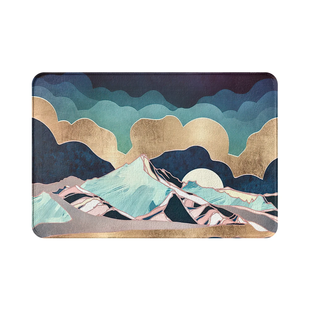 Цветной коврик с Горным принтом Придверный для кухни входной двери ванной