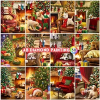 ab dill diamont painting tools christmas dog embroidery diamond complete kit novelty decorative paintings 5d diamonds picture
