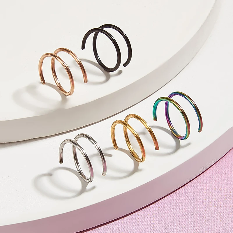 

Septum Piercing Nose Ring Lip Ring Earrings Rock Hip Hop Punk Stainless Steel Piercing Nose Rings Body Jewelry Tragus Piercing