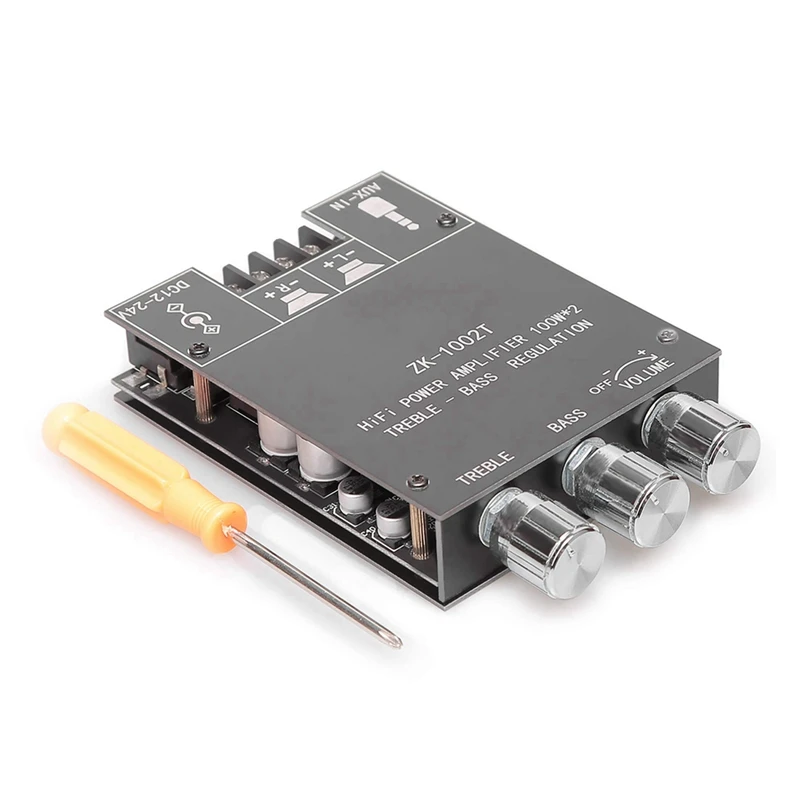 Плата усилителя ZK-1002T с управлением высокими и низкими частотами BT AUX-входами
