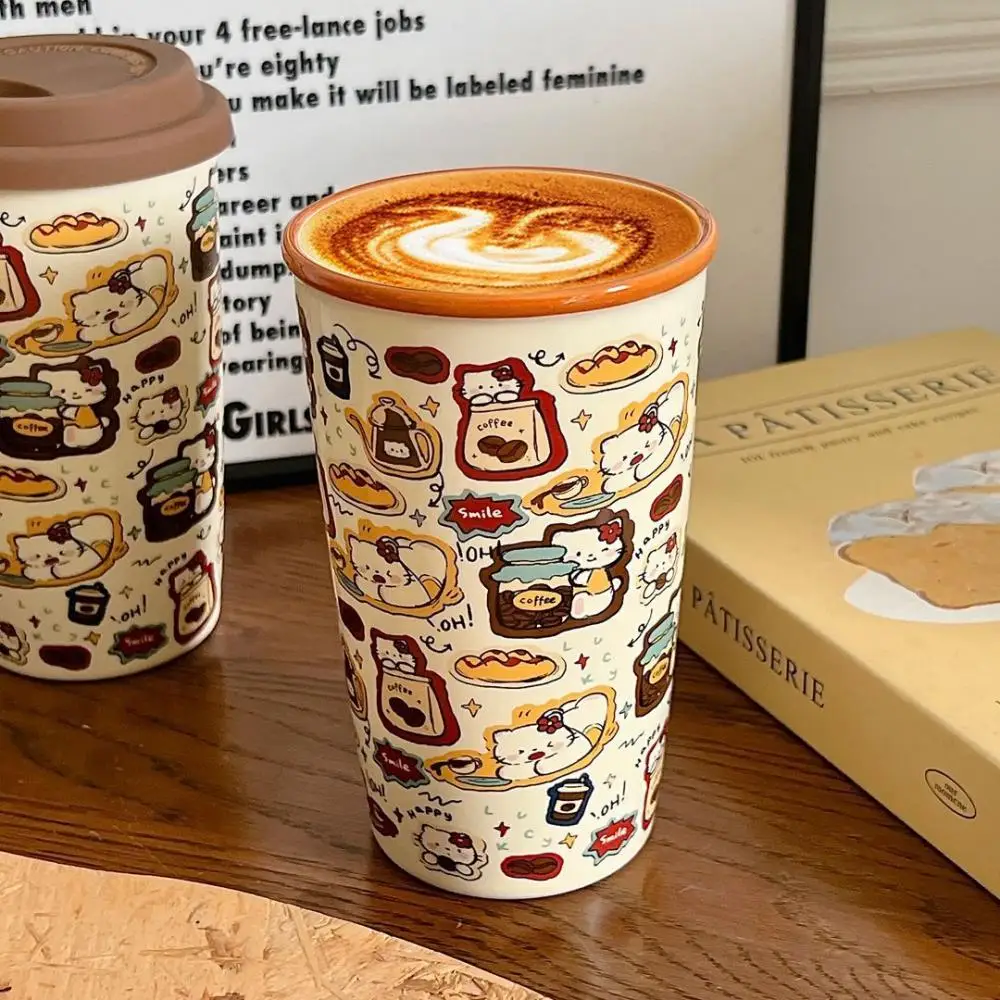 Hello Kitty Anrio Плюшевые Милые Мультяшные милые кружки Hellokitty средневековые стеклянные