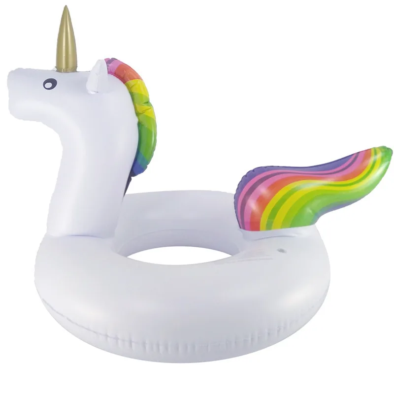 4 Size Inflatable Unicorn Ring Swimming Circle Pool Float Tube Raft Water Mattress Bed Party Toys Boia Piscina For Kids Children images - 6