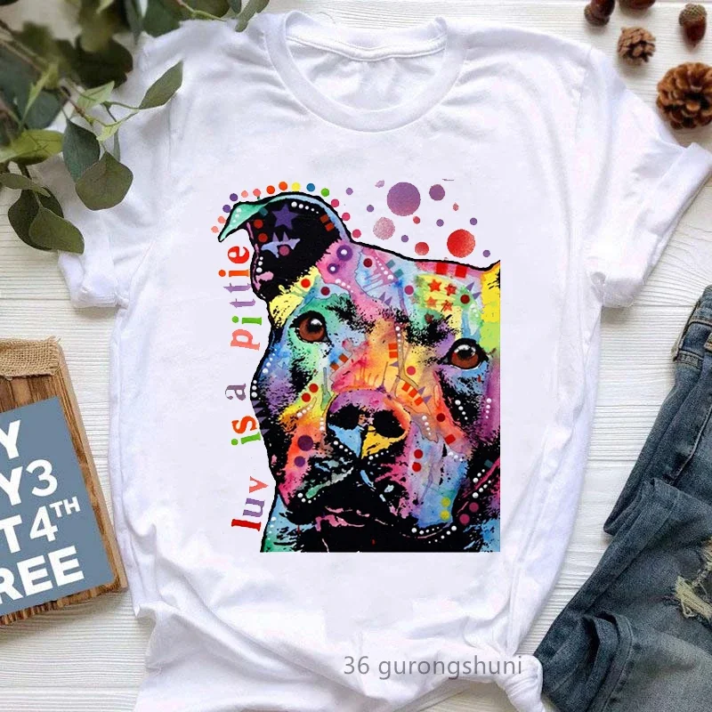 Цветная Повседневная футболка с графическим принтом для девушек изображением