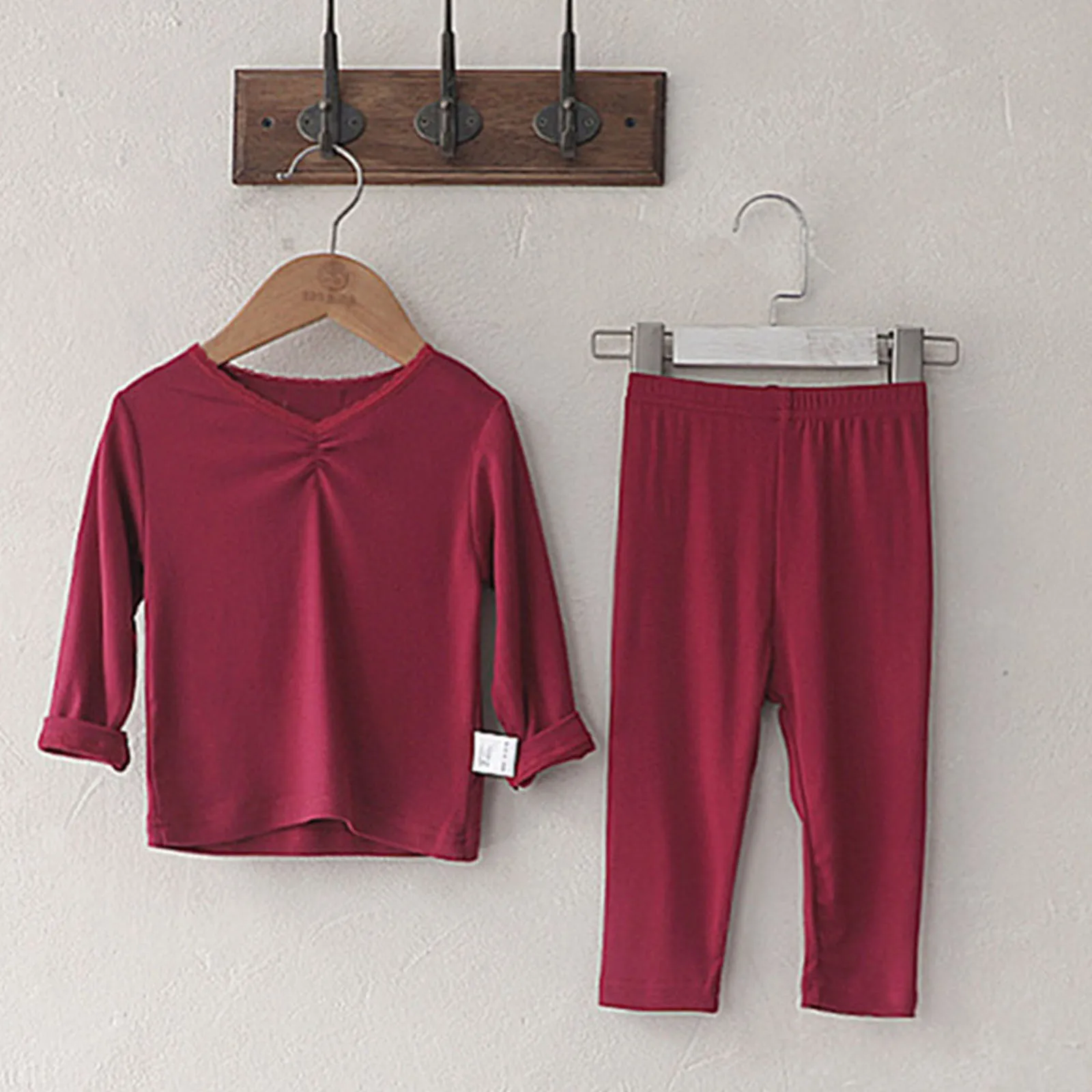 

Одежда для девочек 4t для новорожденных младенцев девочек мальчиков осенние однотонные хлопковые длинные брюки с длинным рукавом комплект ...