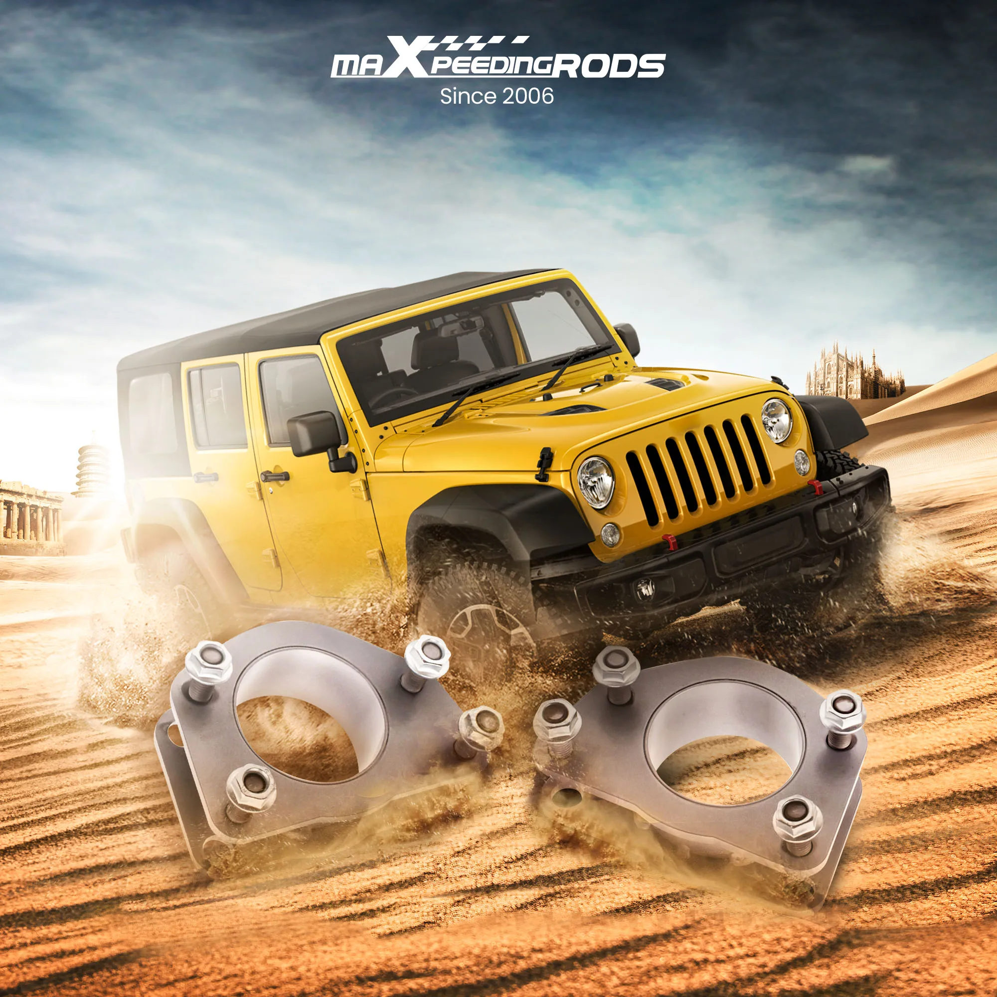 

2x Front Lift Spacer 2" Leveling Lift For Jeep Liberty For Dodge Nitro 2007-2012 for Jeep Liberty KJ KK Limited Sport 2002-2012