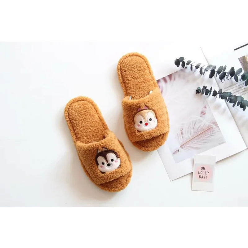 Милые теплые домашние женские туфли с Микки Маусом Диснея Нескользящие