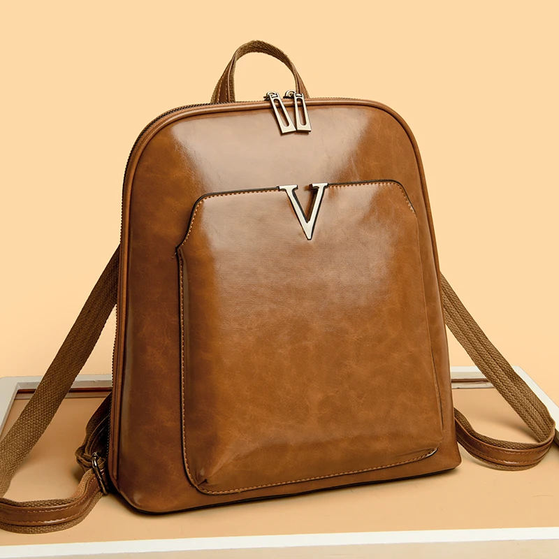 Винтажные рюкзаки женский кожаный рюкзак высокого качества дорожный Дамский
