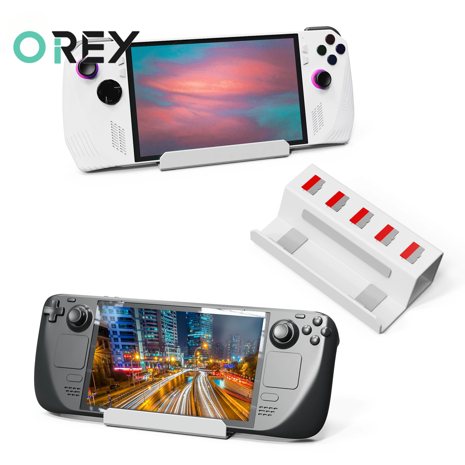 

For ROG Ally Handheld Desktop Aluminum Alloy Stand SteamDeck/Switch Portable Simple Stand for Mobile Phones