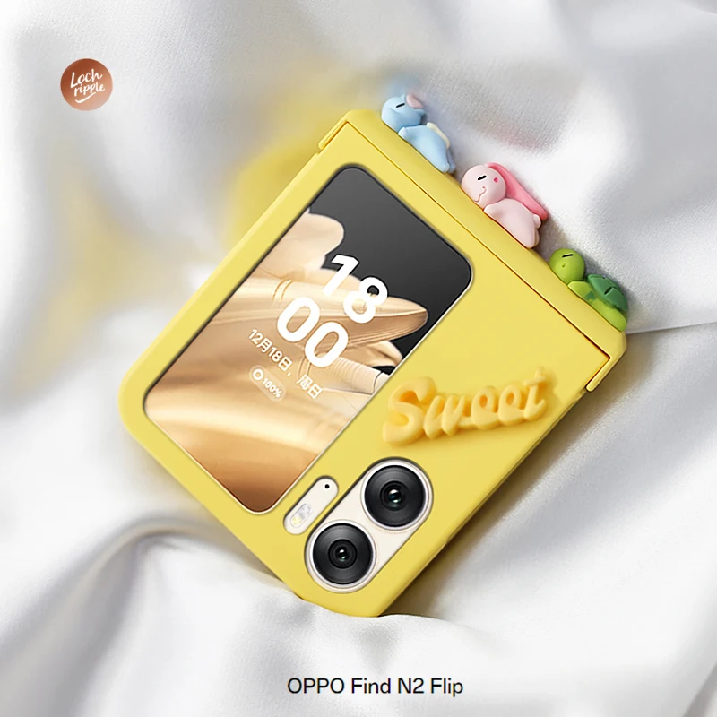 

For OPPO Find N2 Flip Stand Phone Case Cute n2flip Hinge Protective Cover
