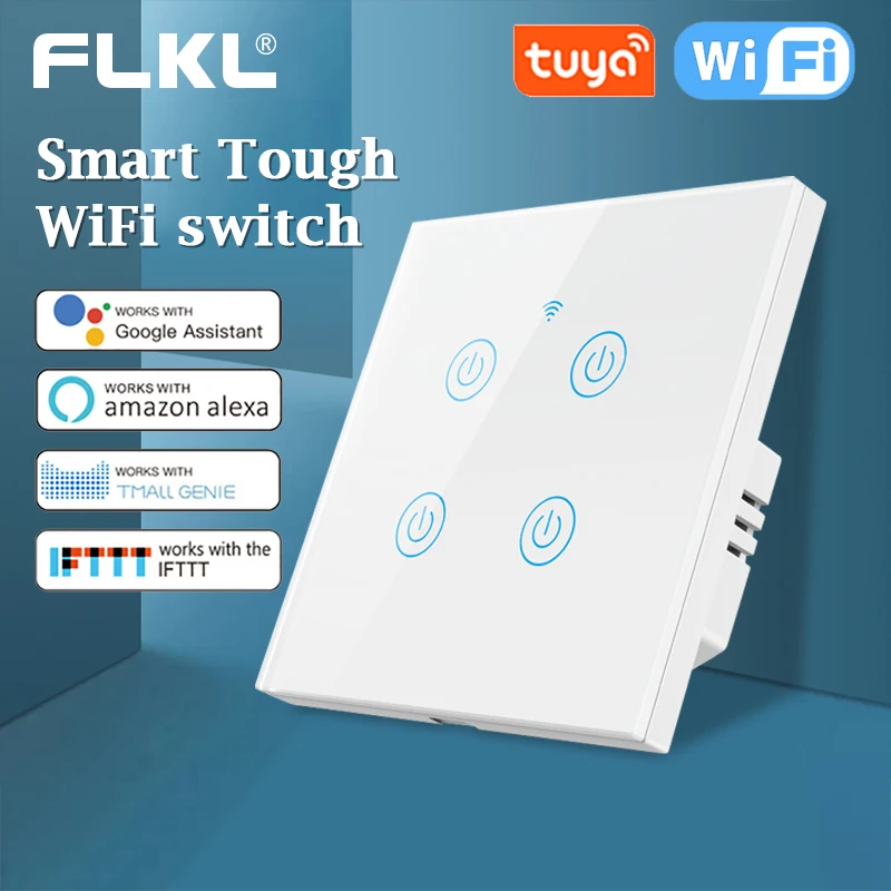 Смарт-переключатель Tuya WiFi умный настенный светильник RF/APP/сенсорный таймер с