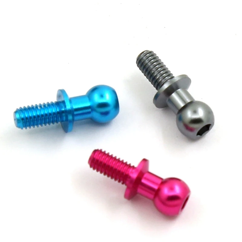 

50Pcs M3 Metal Hex Ball Head Screws For Tamiya TT01 TT02 Sakura D5 1/10 RC Drift Car Spare Parts Universal,Silver