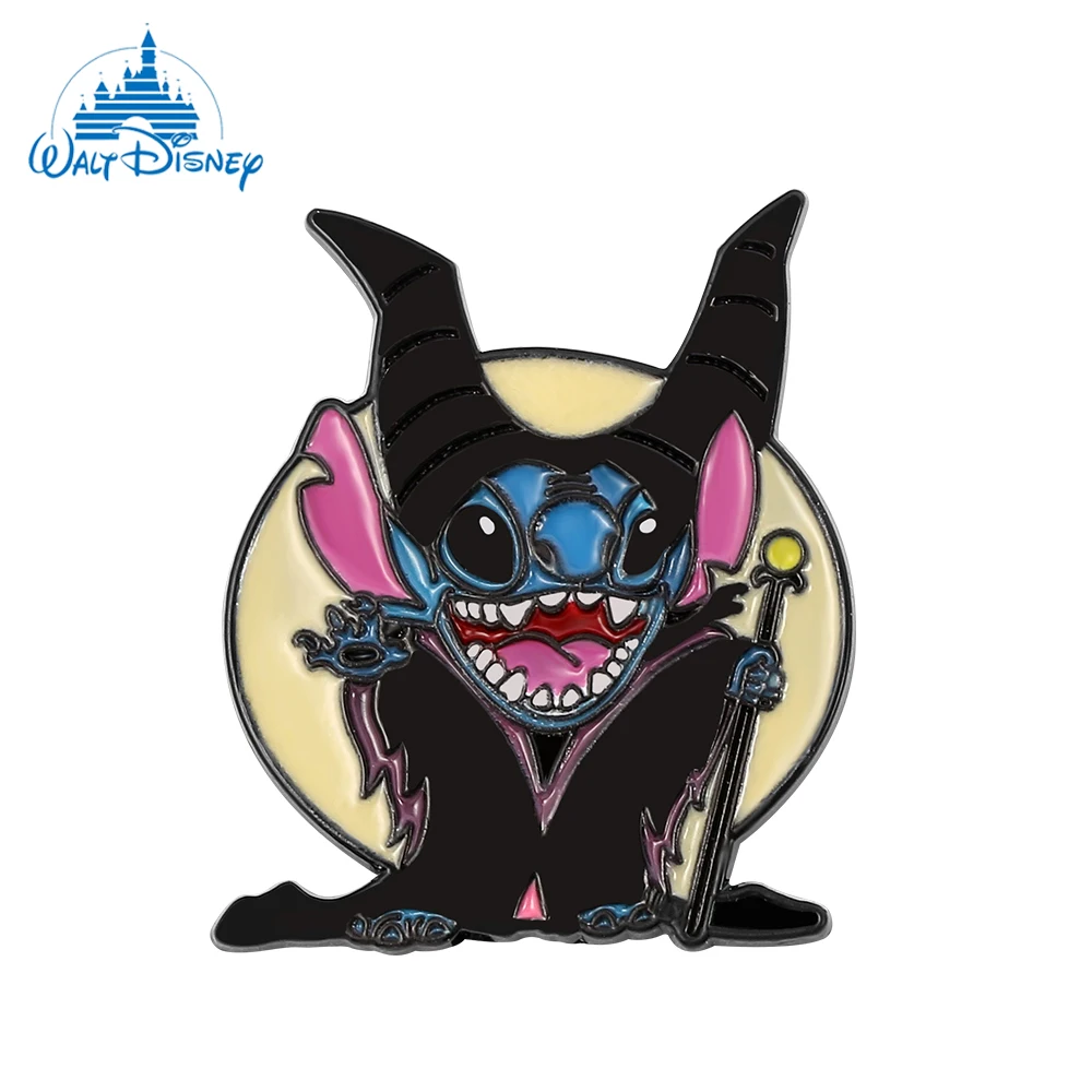 Эмалированная брошь на булавке в стиле Лило и Ститч