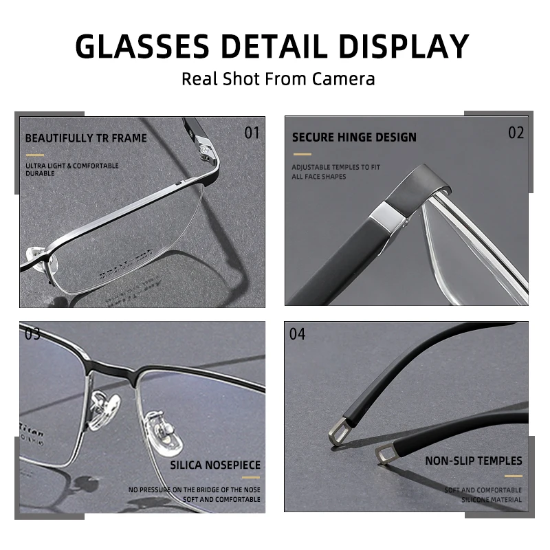 Новые полуочки BLMUSA в деловом стиле прогрессивные очки для чтения с защитой от