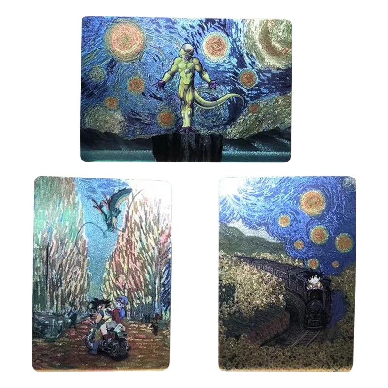 3 шт./компл. Dragon Ball Z Супер сайян Гоку герои Боевая карточка игра Фриза аниме