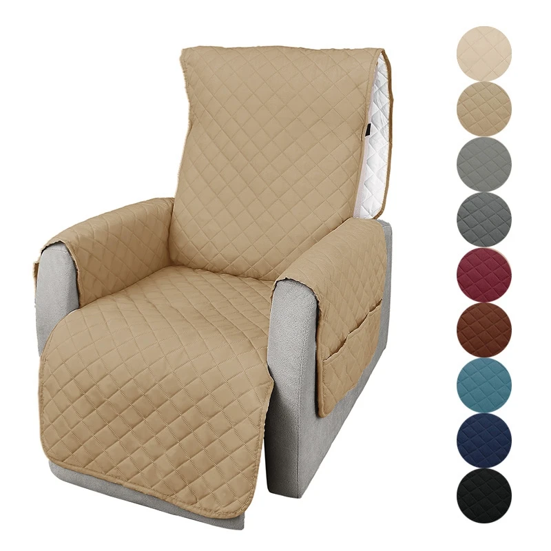 

Anti-dirty Solid Sofa Couch Cover Waterproof Pet Dog Kids Mat Stretch Recliner Massage Sofa Cover Furniture Protector Pocket