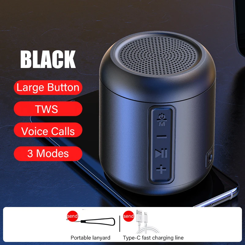 

Беспроводной Bluetooth-динамик Aishomei B129, TF-карта, уличный портативный мобильный сабвуфер, автомобильная аудиосистема, USB, MP3, маленький стальной п...