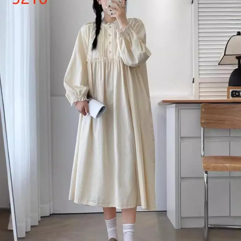 Милое винтажное хлопковое плиссированное платье в японском стиле девушки Мори с