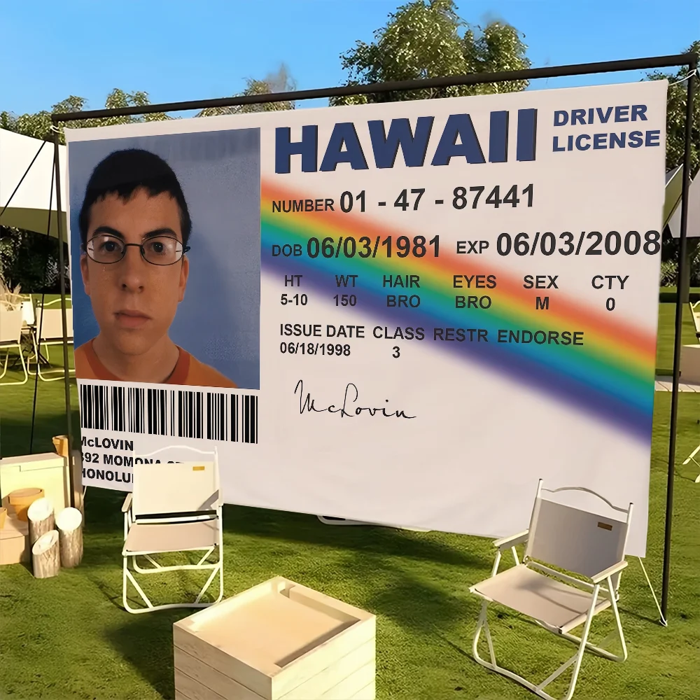 Классический фильм Суперbad McLovin ID флаг для пикника вечерние художественное