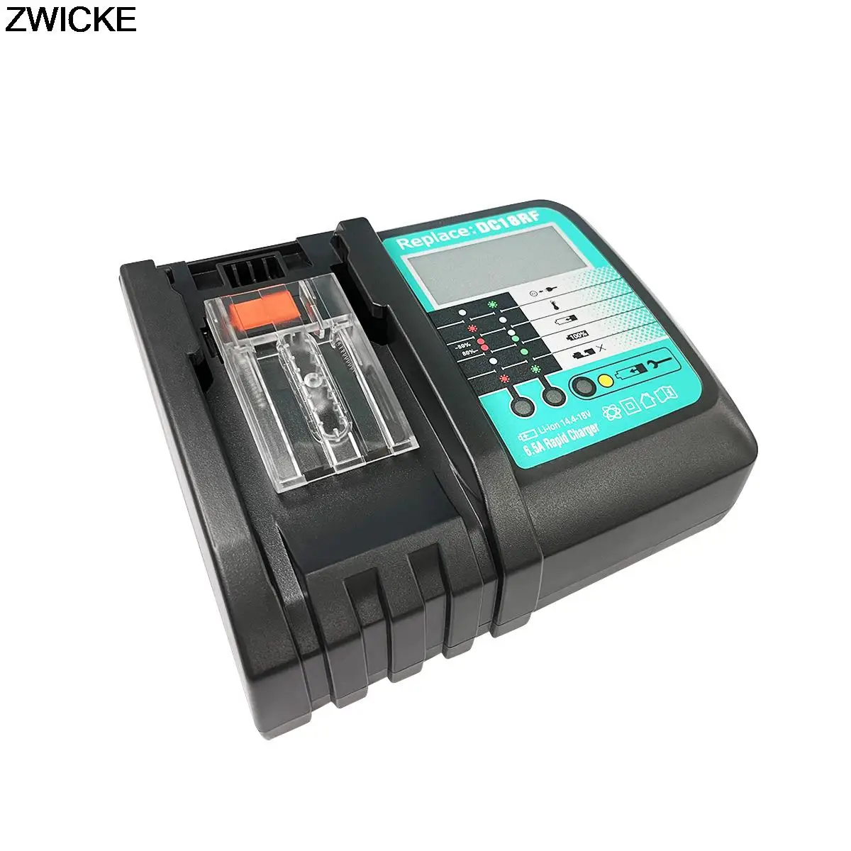 

Ultra Fast Charging With screen Is Applicable To Makit Mutian 14.4V-18V lithium Battery Charger 6.5A DC18RF EU/US/AU/UK