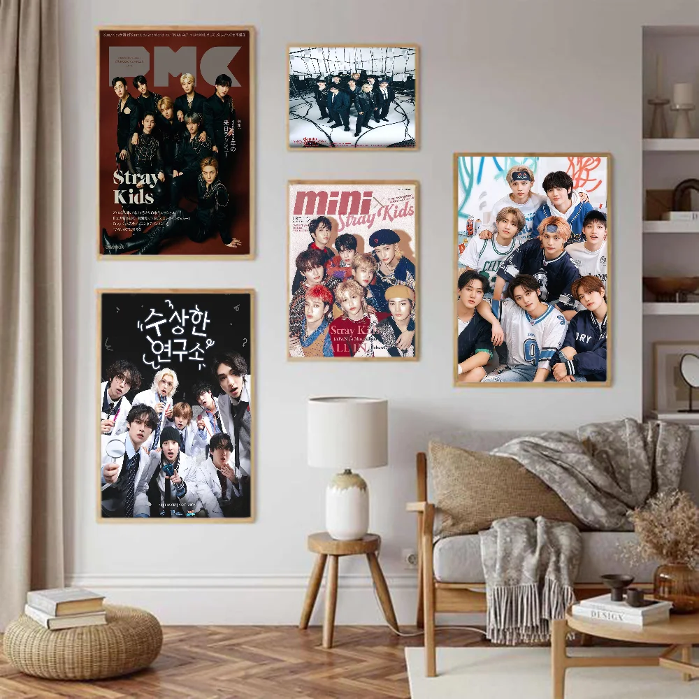 Kpop S-Stray K-Kids Good Quality Prints And Posters Vintage Room Bar Cafe Decor Home