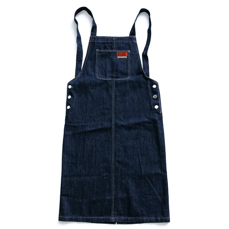 

Denim apron home kitchen flower shop nail barber restaurant waiter art painting men and women overalls apron custom LOGO