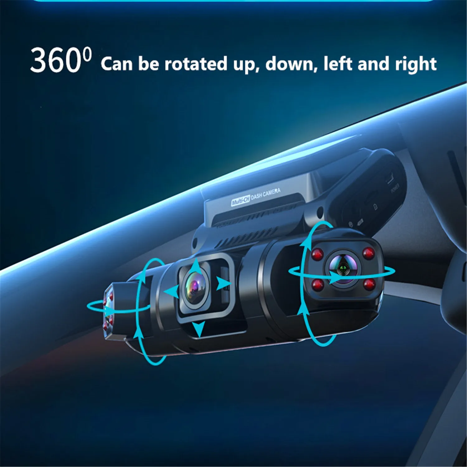 4 Channel 4*1080P Car DVR 2K+2*1080P Dash Cam WiFi GPS WDR 8 Infrared Light Night Vision 170° Camera 24Hous Parking 256GB |