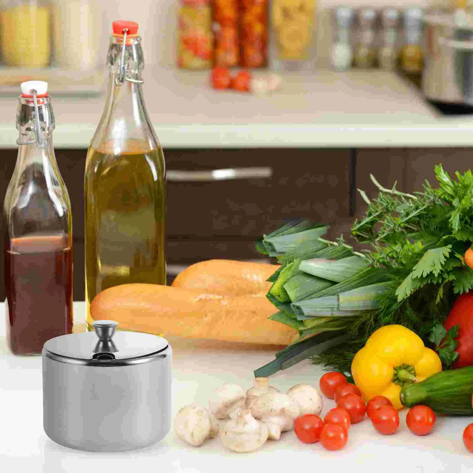 Столовые приборы сахарница из нержавеющей стали банка с ложкой