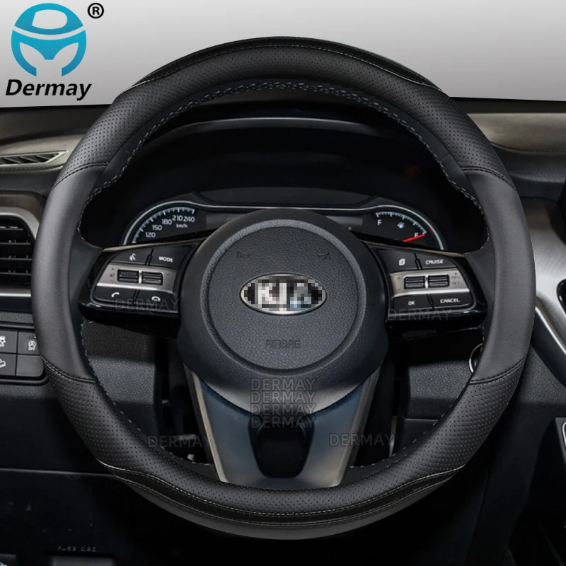 

Для Kia Ceed Cee 'd продолжить XCeed Pro _ Cee 'd чехол рулевого колеса автомобиля кожа из микрофибры + автомобильные аксессуары из углеродного волокна
