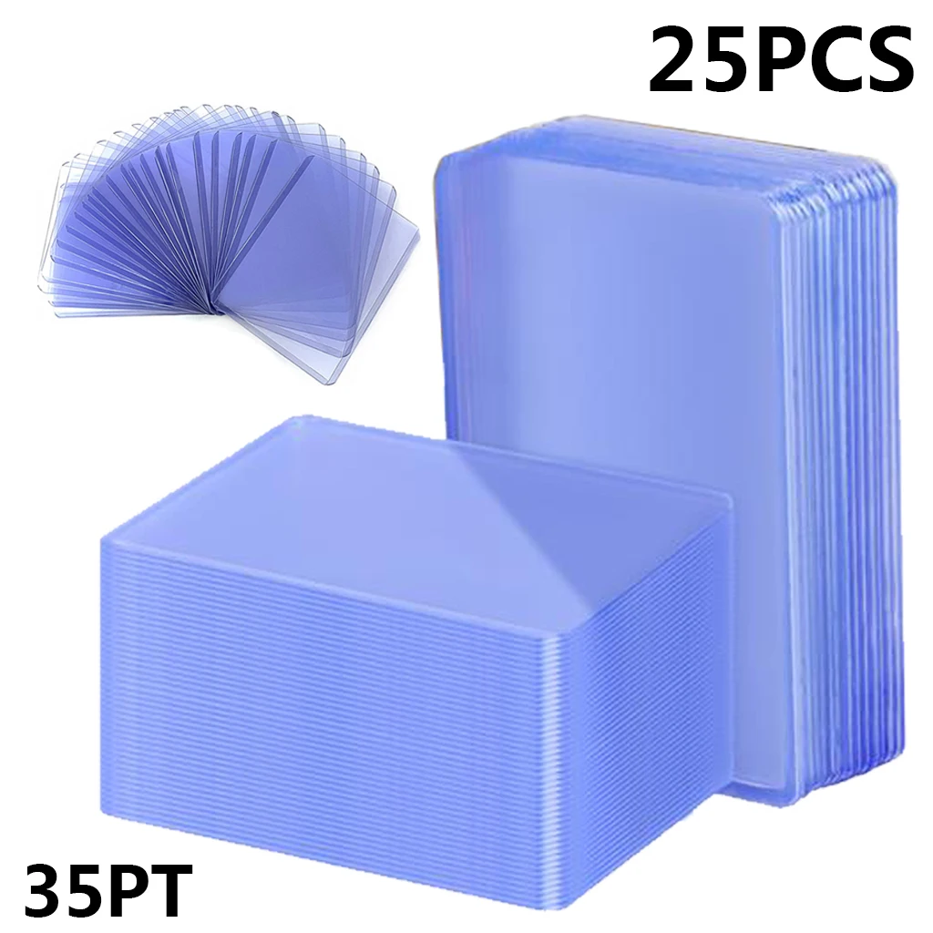 

35PT 25PCS Card Holder Sleeves Gaming Trading PVC Top Loader 3X4" Cards Protector Toploader for Board Game Sports Card Cover