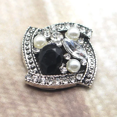 Винтажные черные пуговицы из металла OFXSHIP, 20 мм, 10 шт.